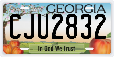 GA license plate CJU2832