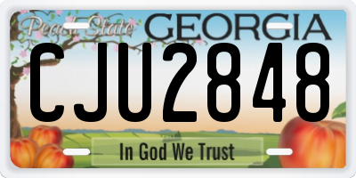 GA license plate CJU2848