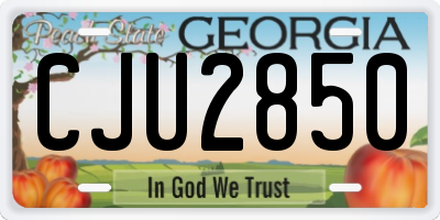 GA license plate CJU2850