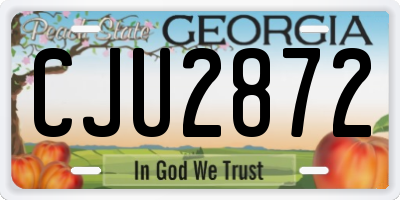 GA license plate CJU2872