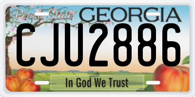 GA license plate CJU2886