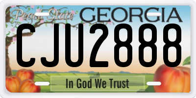 GA license plate CJU2888