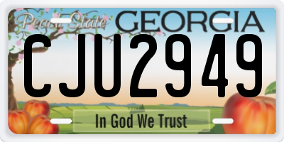 GA license plate CJU2949