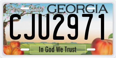 GA license plate CJU2971