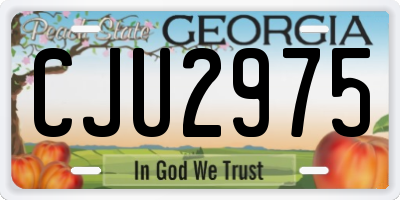 GA license plate CJU2975