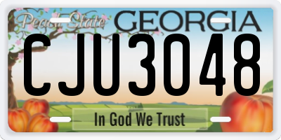 GA license plate CJU3048