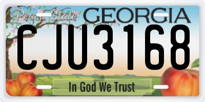 GA license plate CJU3168