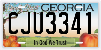 GA license plate CJU3341