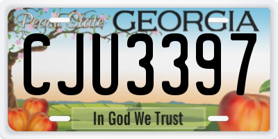 GA license plate CJU3397
