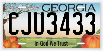 GA license plate CJU3433