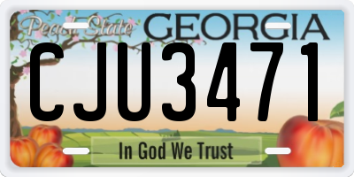GA license plate CJU3471
