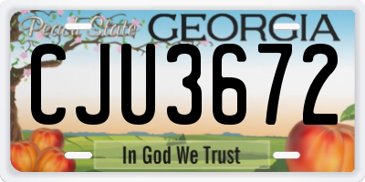 GA license plate CJU3672