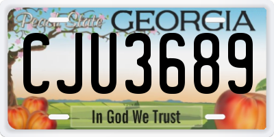 GA license plate CJU3689