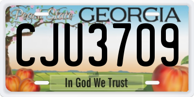 GA license plate CJU3709