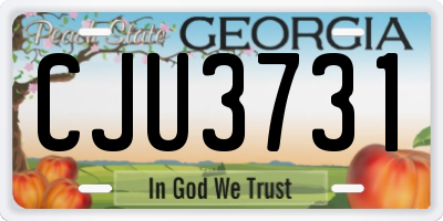GA license plate CJU3731