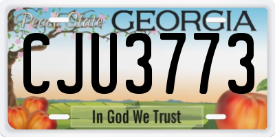 GA license plate CJU3773