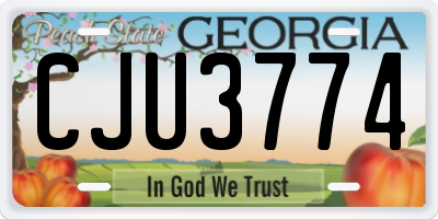 GA license plate CJU3774