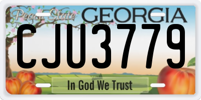 GA license plate CJU3779