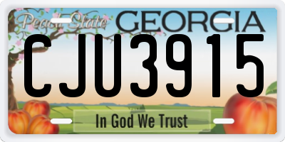 GA license plate CJU3915