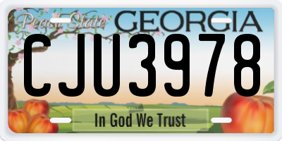 GA license plate CJU3978