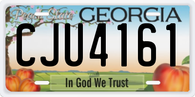 GA license plate CJU4161