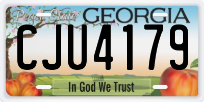 GA license plate CJU4179