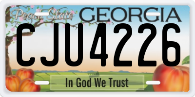 GA license plate CJU4226