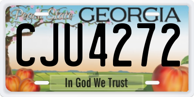 GA license plate CJU4272