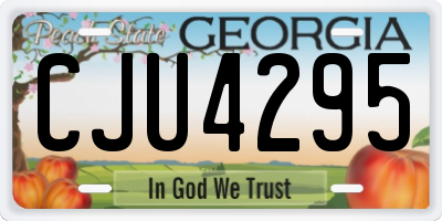 GA license plate CJU4295