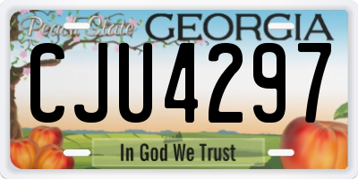 GA license plate CJU4297