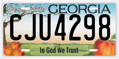 GA license plate CJU4298