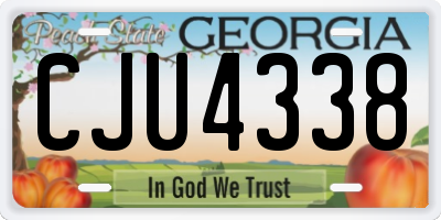 GA license plate CJU4338