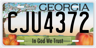 GA license plate CJU4372