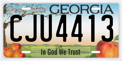 GA license plate CJU4413