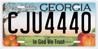 GA license plate CJU4440