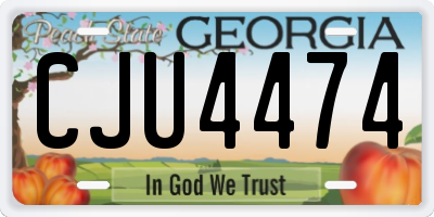 GA license plate CJU4474