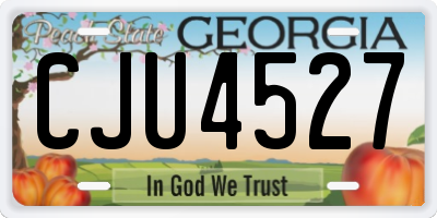 GA license plate CJU4527