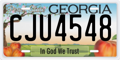 GA license plate CJU4548