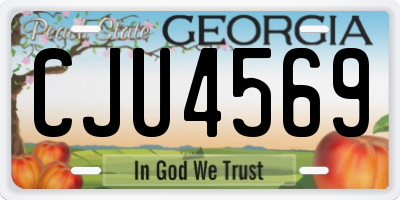 GA license plate CJU4569