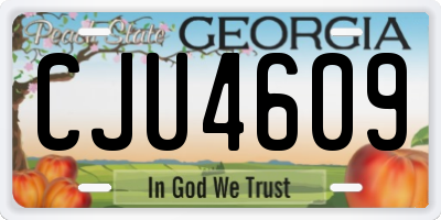 GA license plate CJU4609
