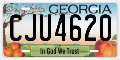 GA license plate CJU4620