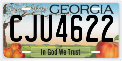 GA license plate CJU4622