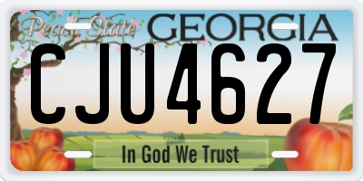 GA license plate CJU4627
