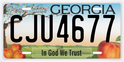 GA license plate CJU4677