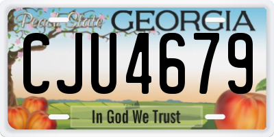 GA license plate CJU4679