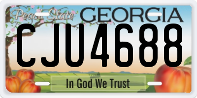 GA license plate CJU4688