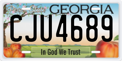 GA license plate CJU4689