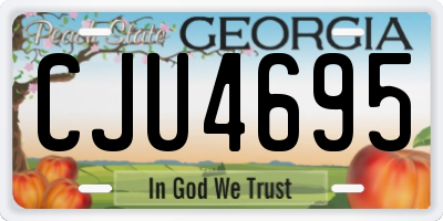 GA license plate CJU4695