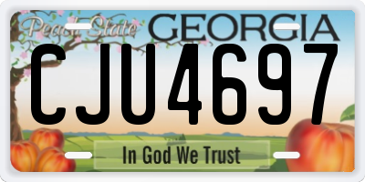 GA license plate CJU4697