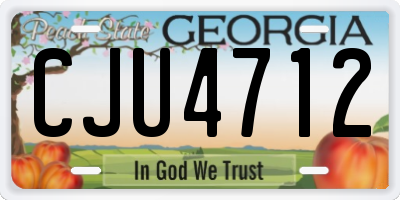 GA license plate CJU4712